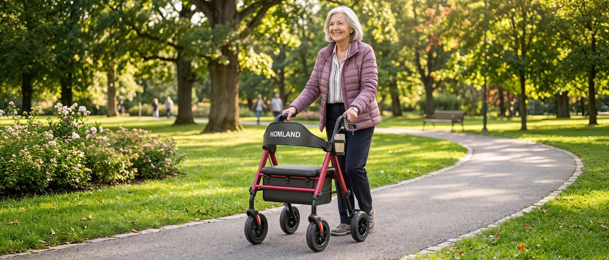 Rollator Walkers with Seat | HOMLAND
