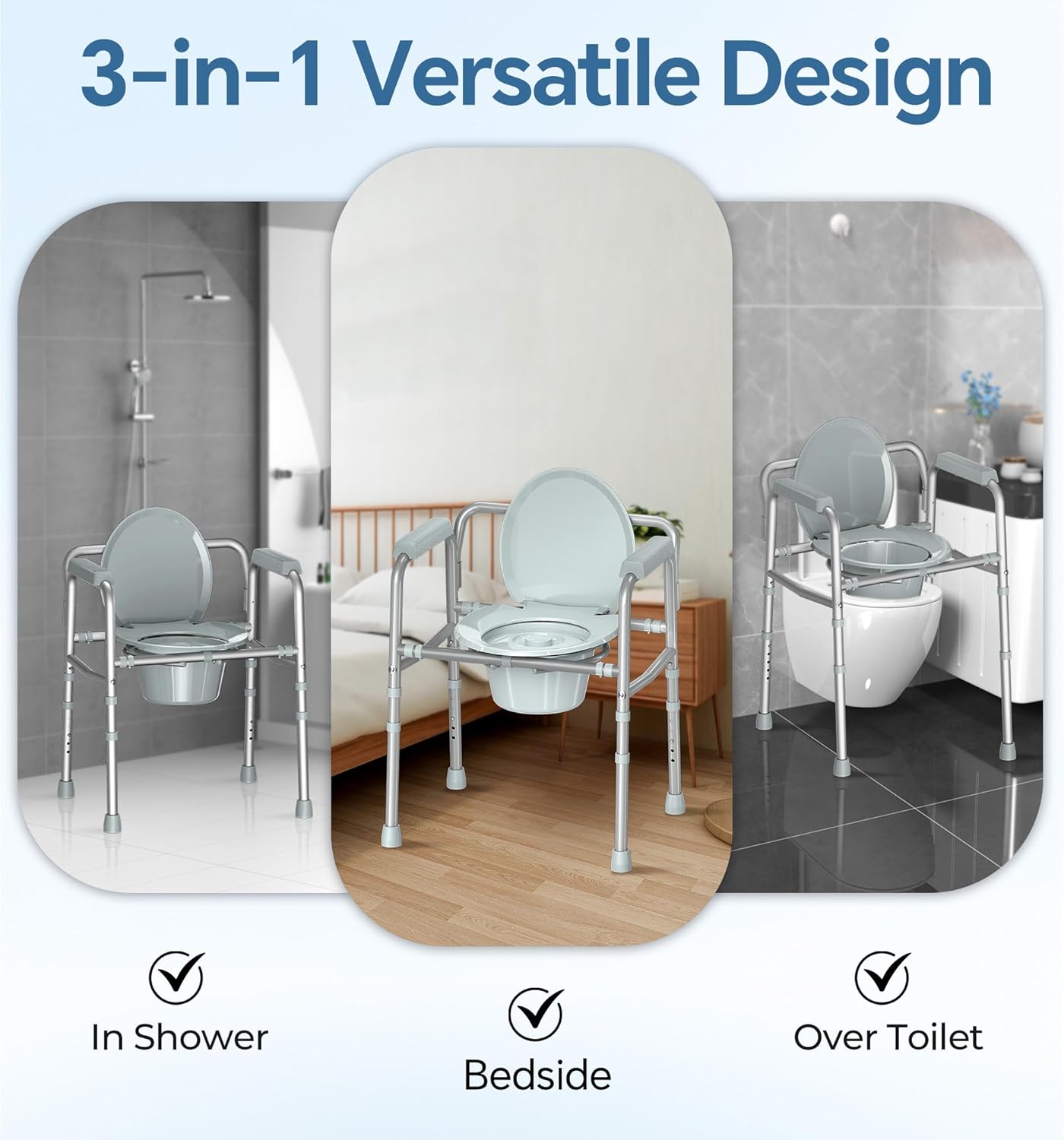 C7 3-in-1 Bedside Commode