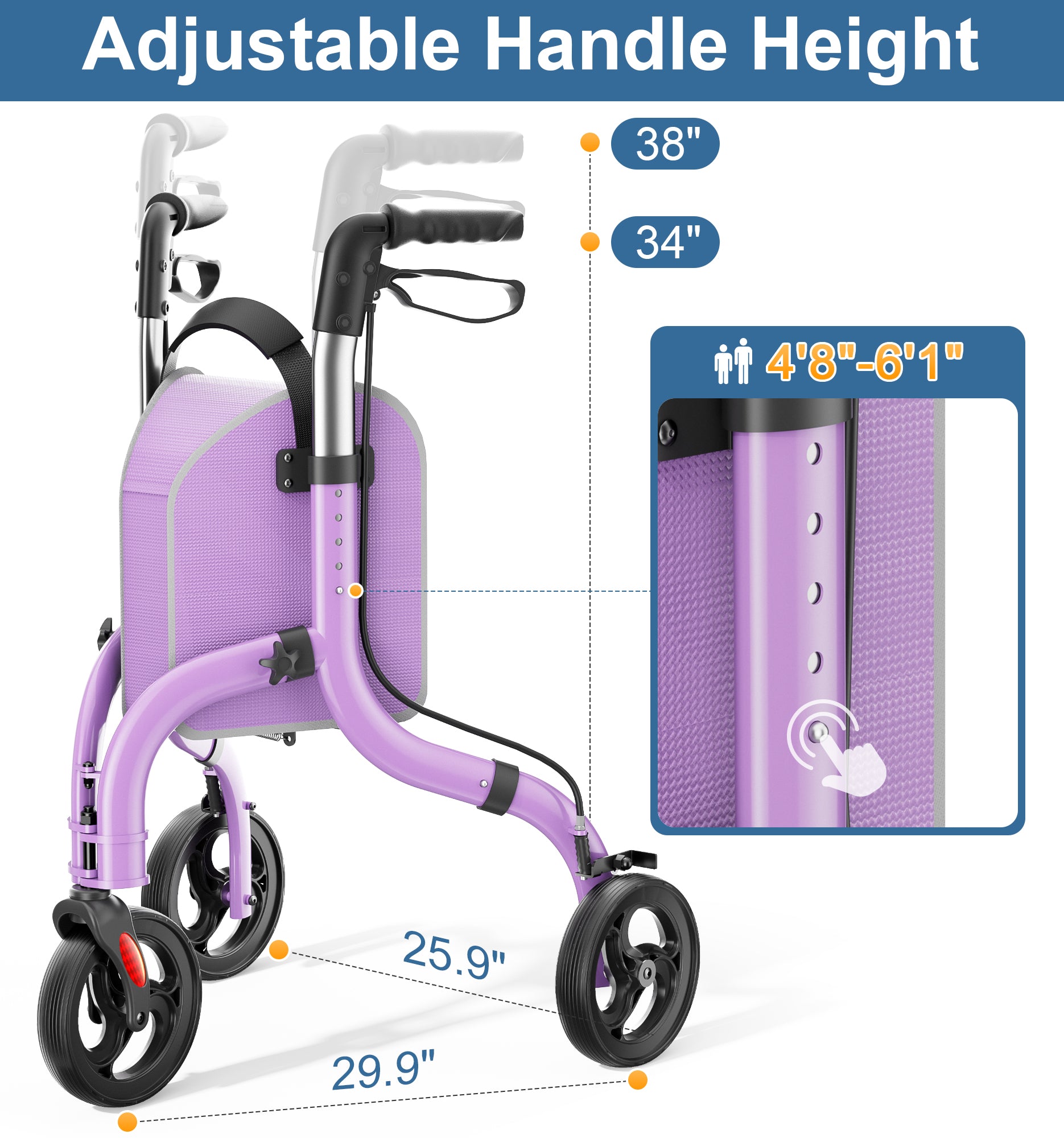 R4 3 Wheel Walkers for Seniors