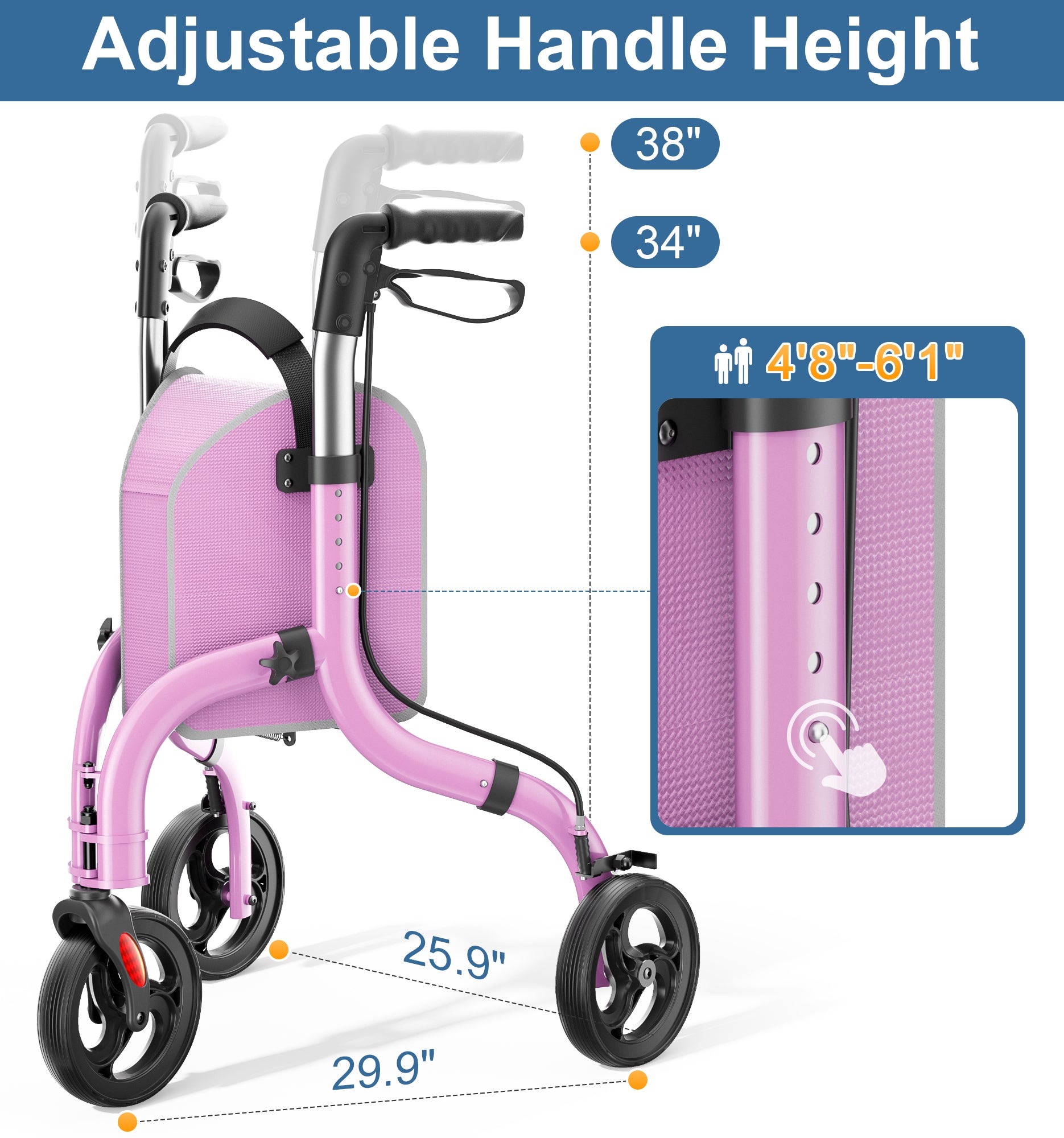 R4 3 Wheel Walkers for Seniors