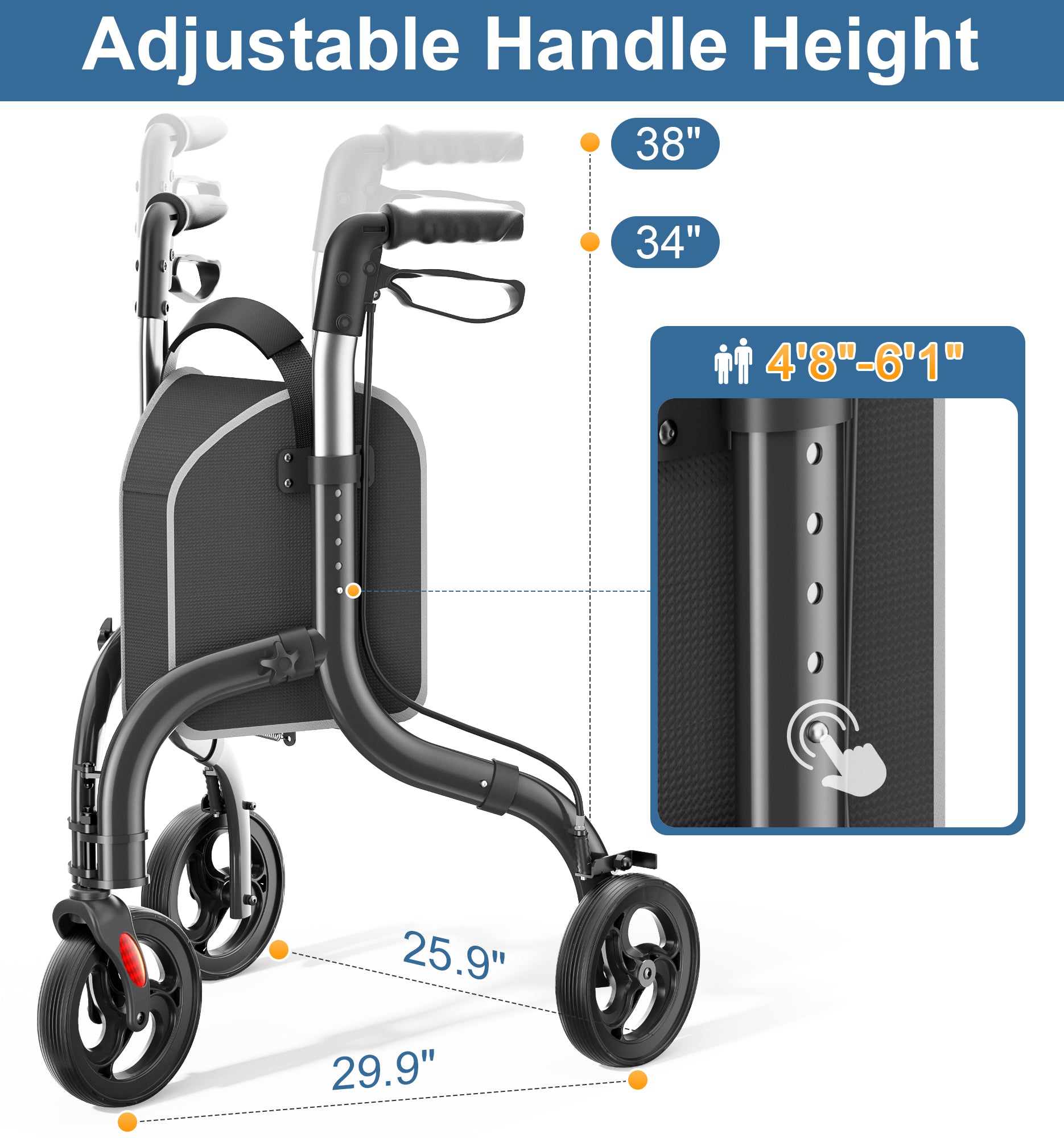 R4 3 Wheel Walkers for Seniors