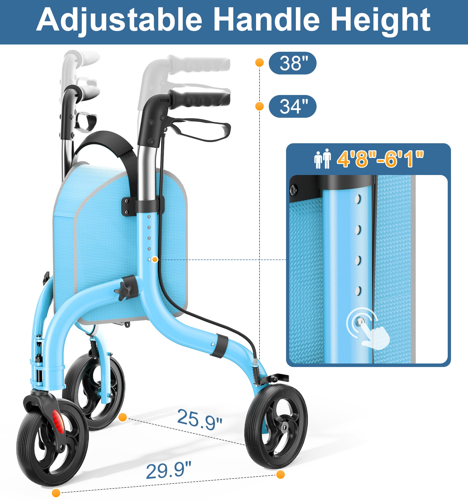 R4 3 Wheel Walkers for Seniors