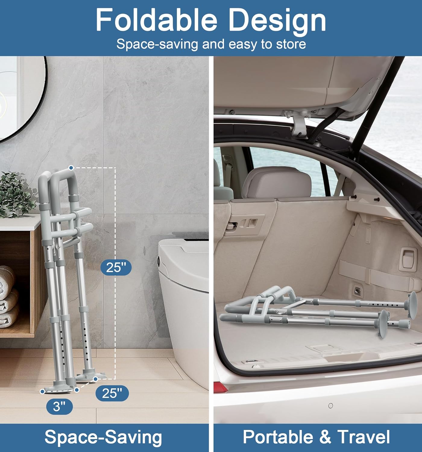 T8 Toilet Safety Rails for Seniors
