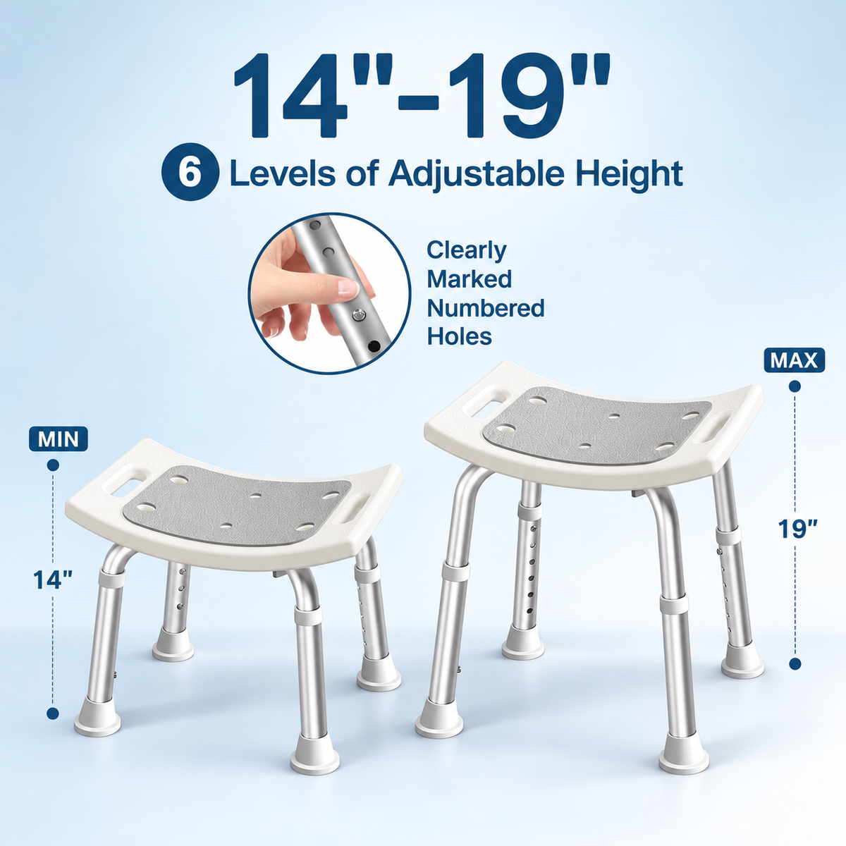 BS1 Lightweight Shower Stool #Color_Gray