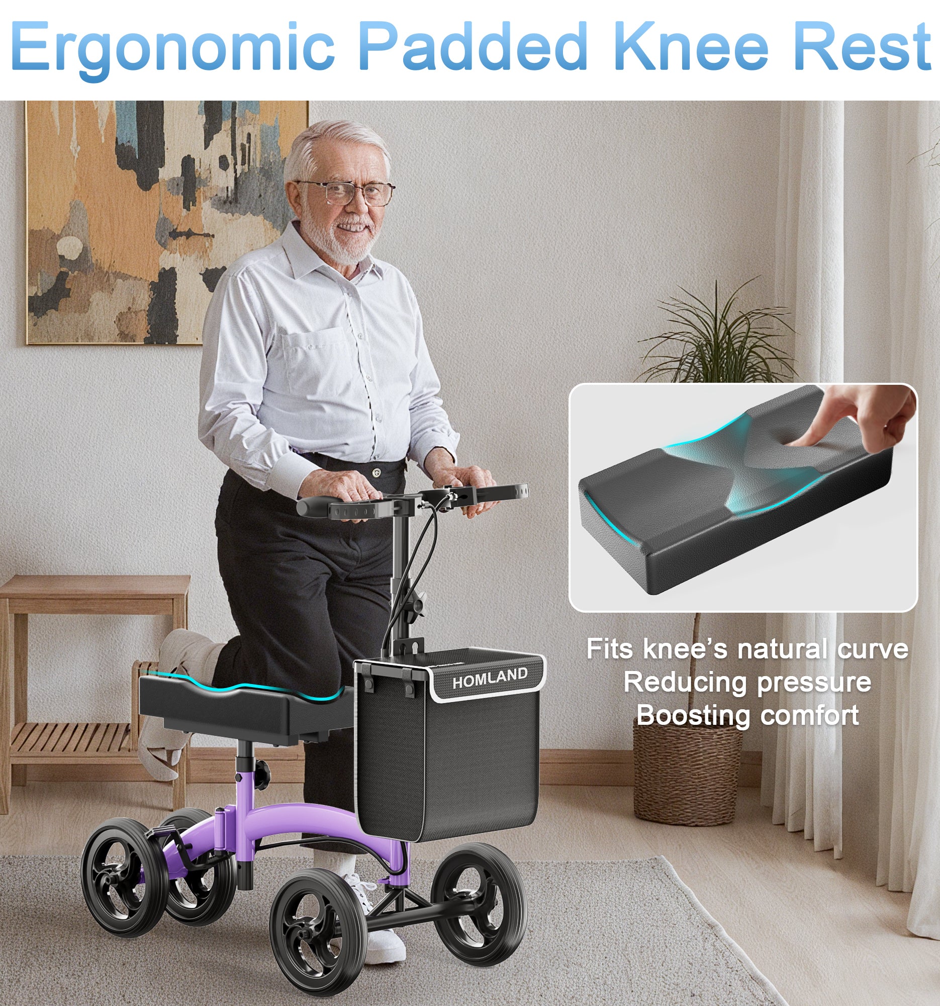 R17 Knee Scooter for Foot Injuries Ankle Surgery