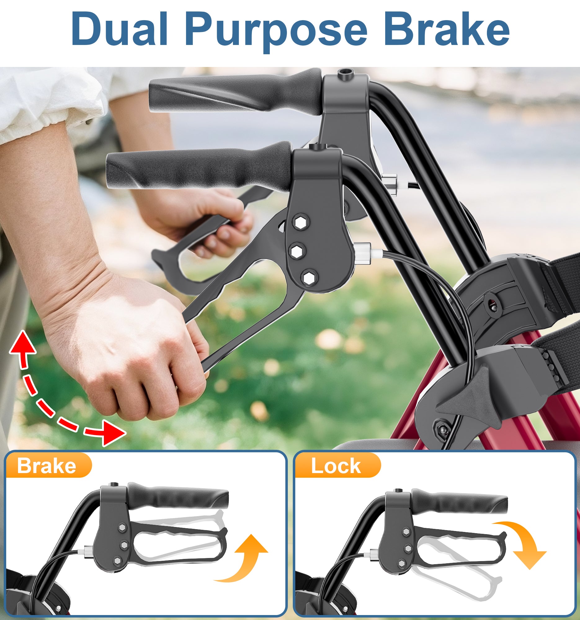 R11 Rollator Walkers for Seniors with Seat