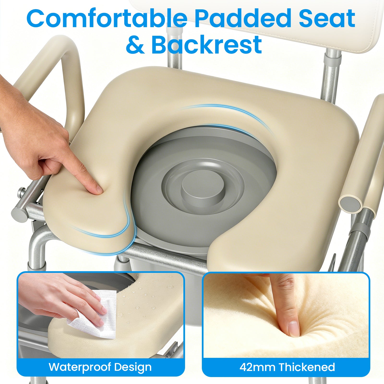 C12 HOMLAND Drop Arm Bedside Commode