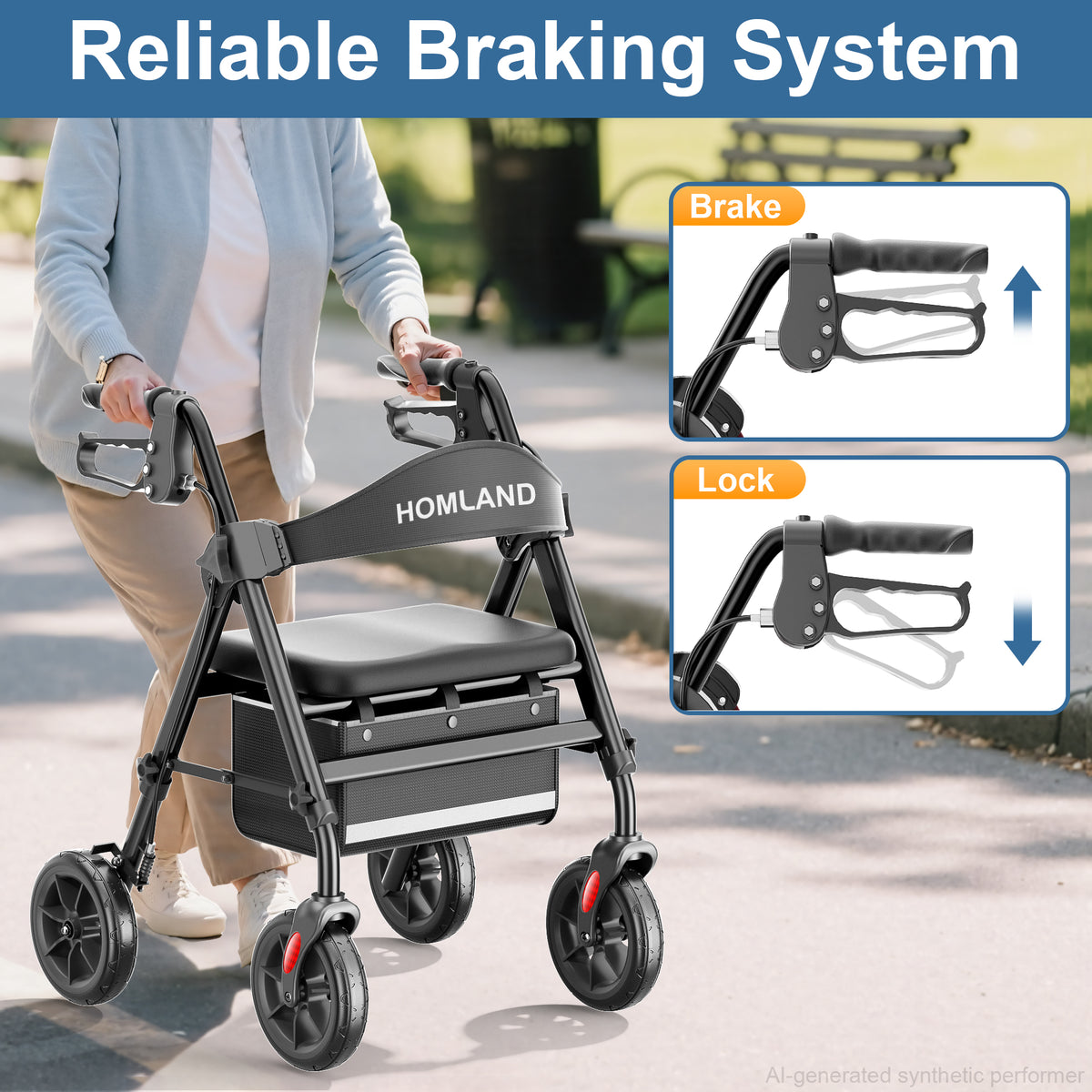 R11 Lightweight Rollator Walker with Seat