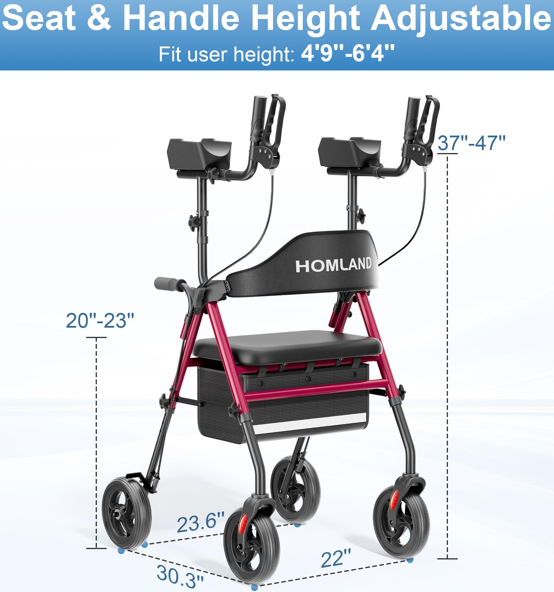 R6 Upright Walkers for Seniors