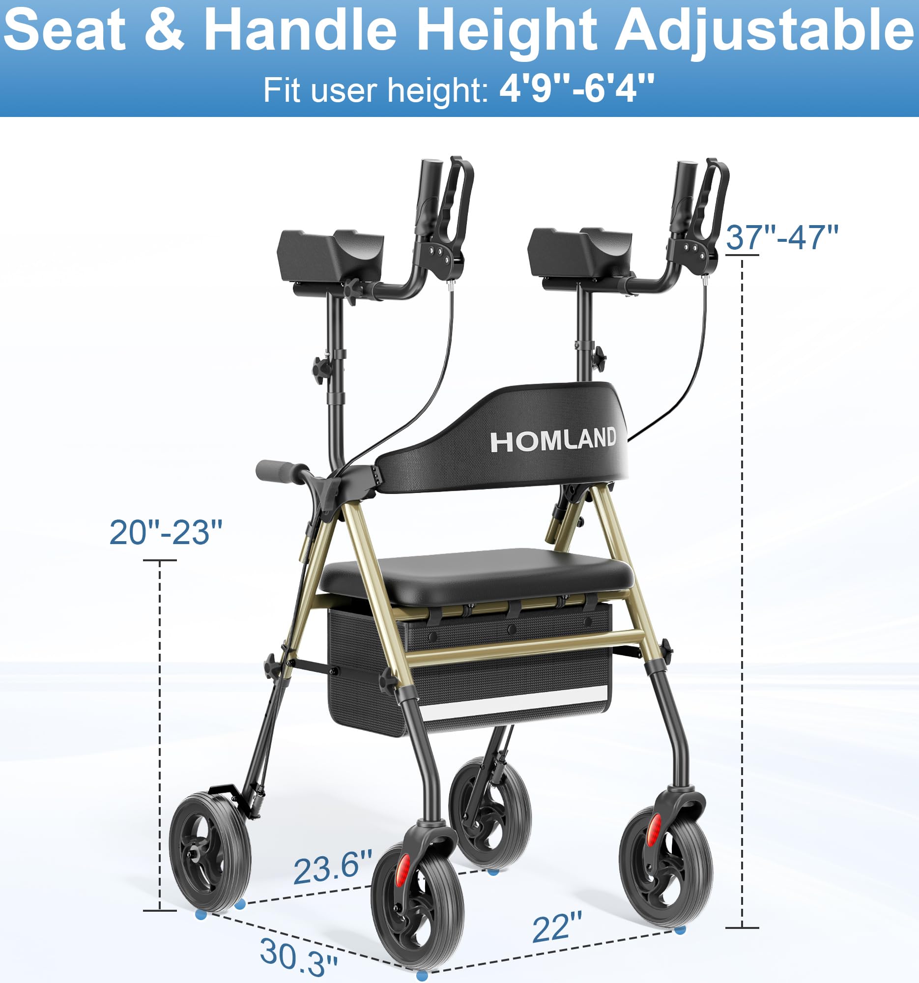 R6 Upright Walkers for Seniors