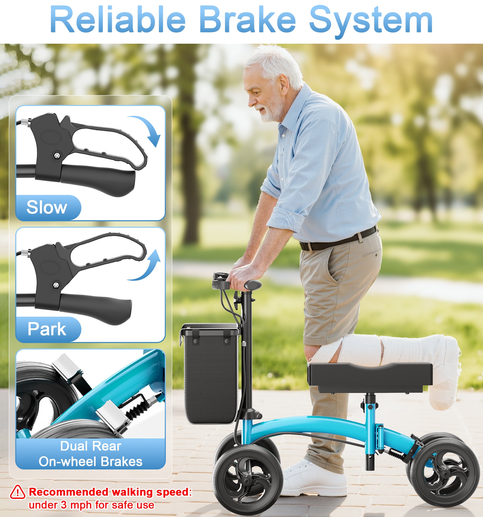 R17 Knee Scooter for Foot Injuries Ankle Surgery