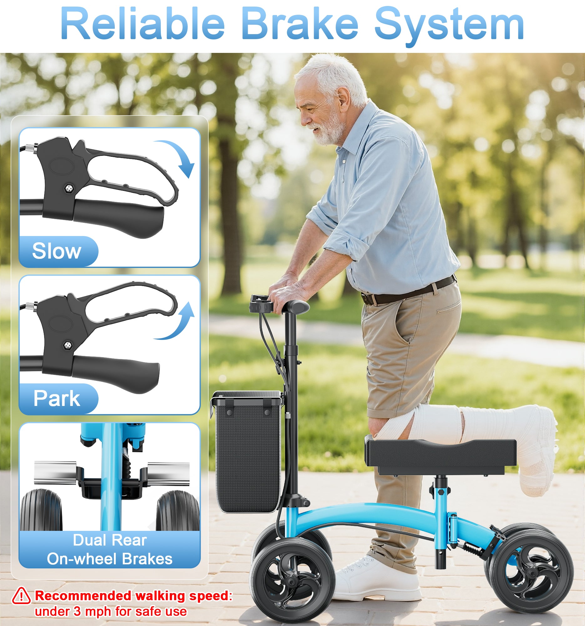 R17 Knee Scooter for Foot Injuries Ankle Surgery