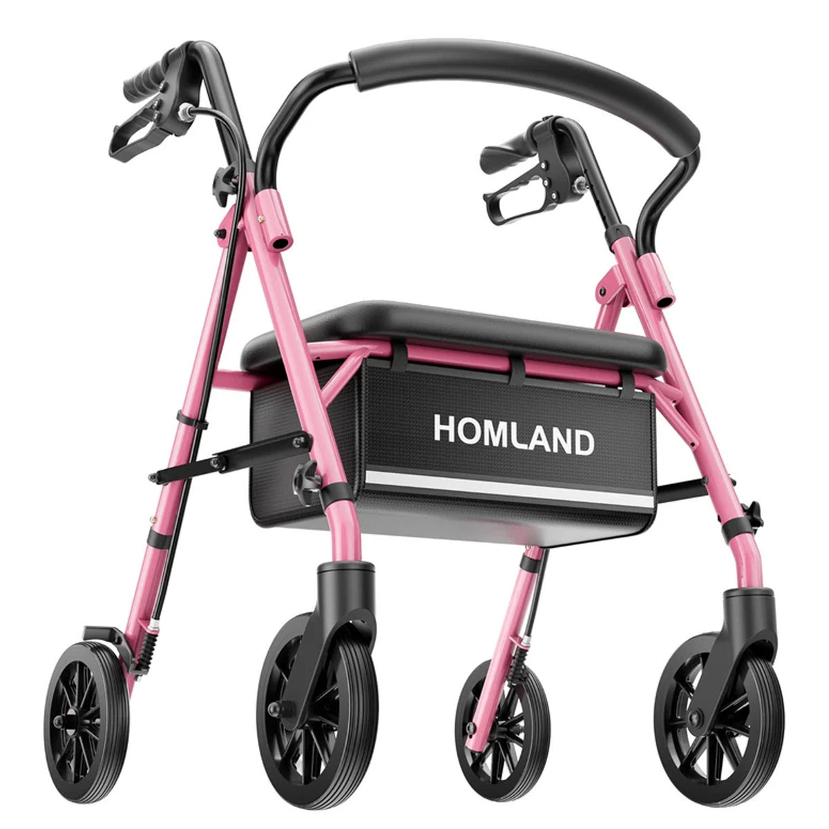 R16 Classic Rollator Walker with Seat #Color_Pink