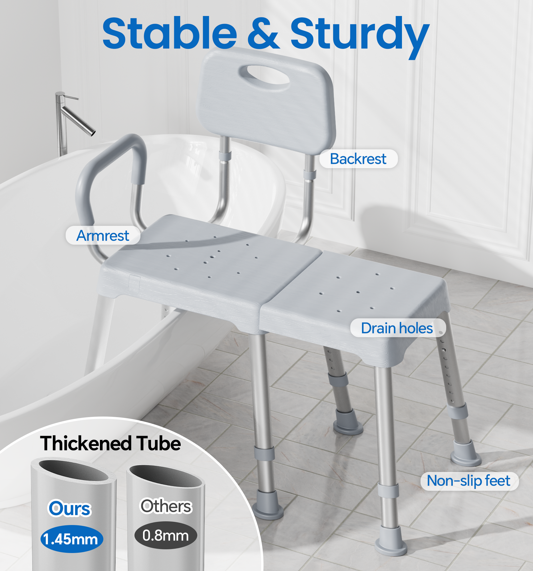BC5 Tub Transfer Bench for Bathtub