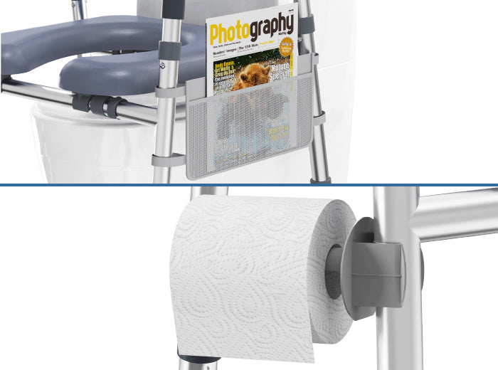 Close-up of the C3 side organizer pouch and toilet paper holder