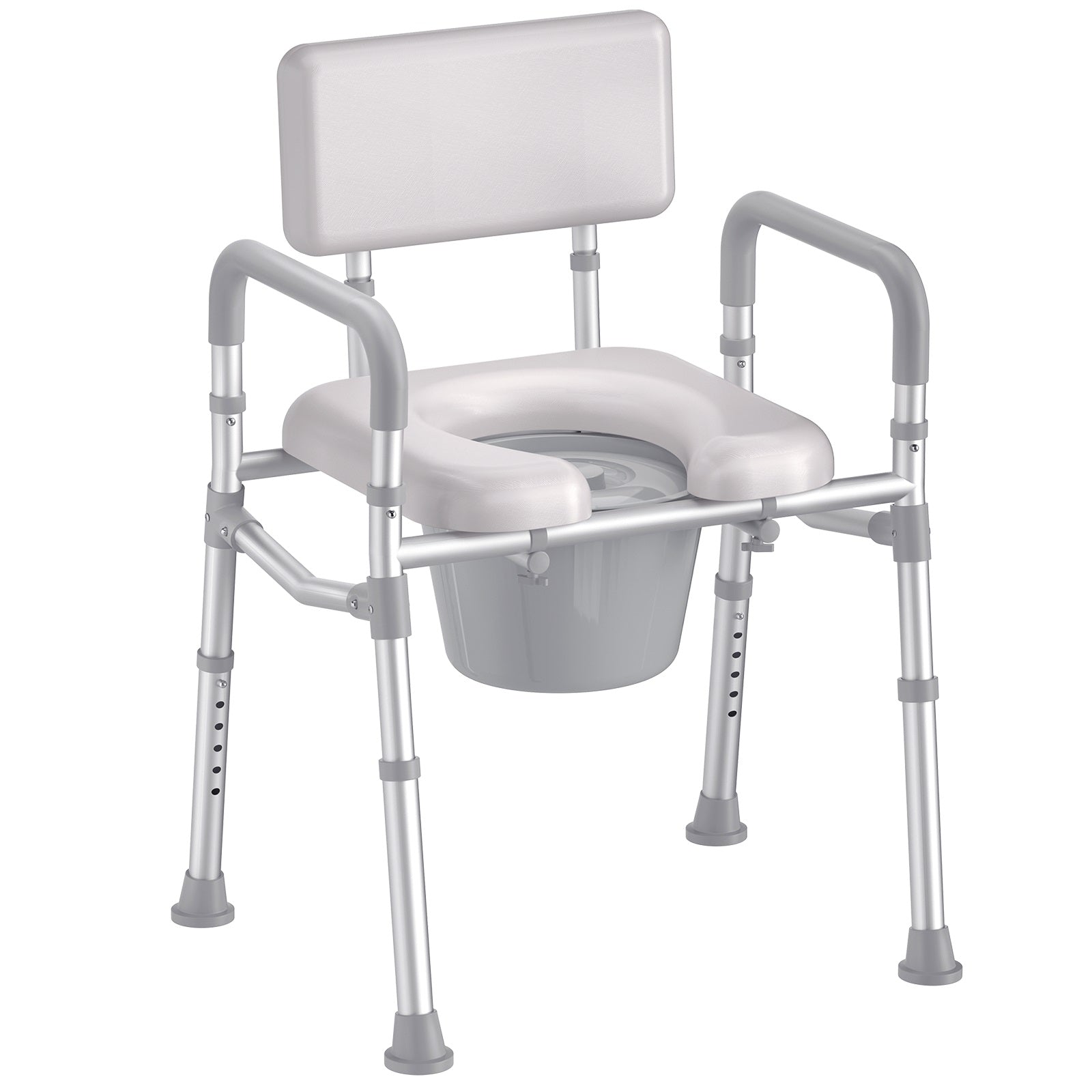 C9 Bedside Commode with Padded Seat and Backrest