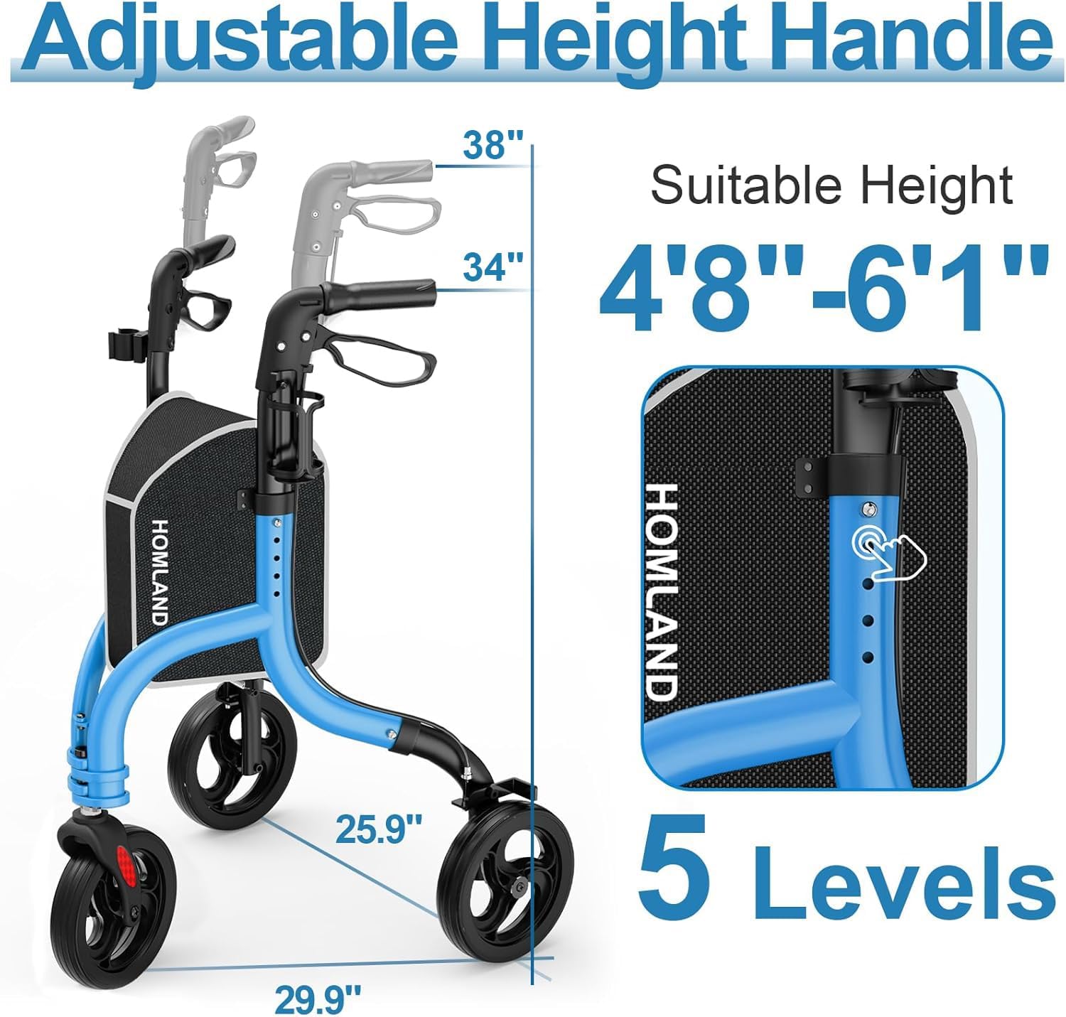 RW310 Three Wheel Walkers for Seniors