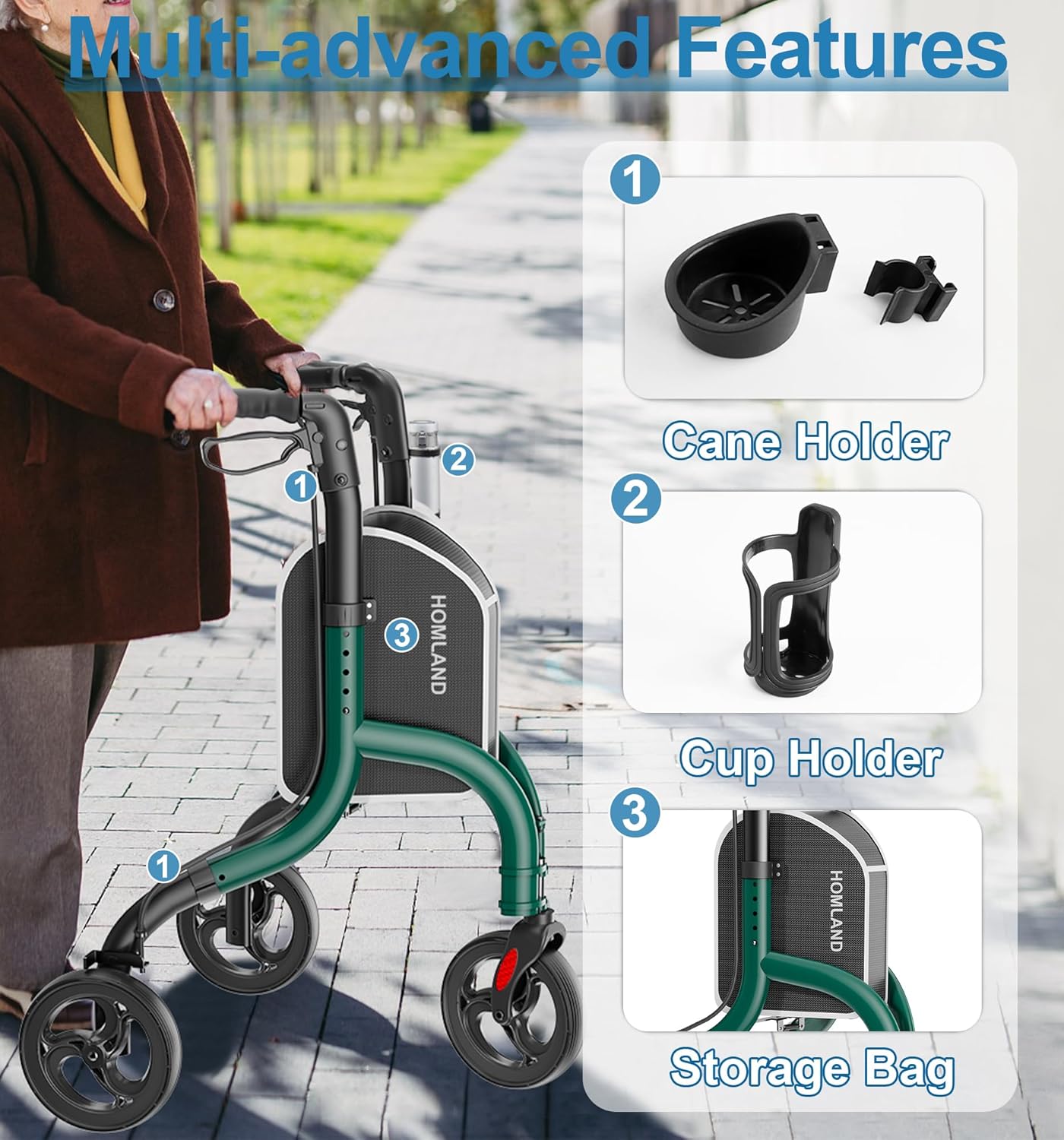 RW310 Three Wheel Walkers for Seniors