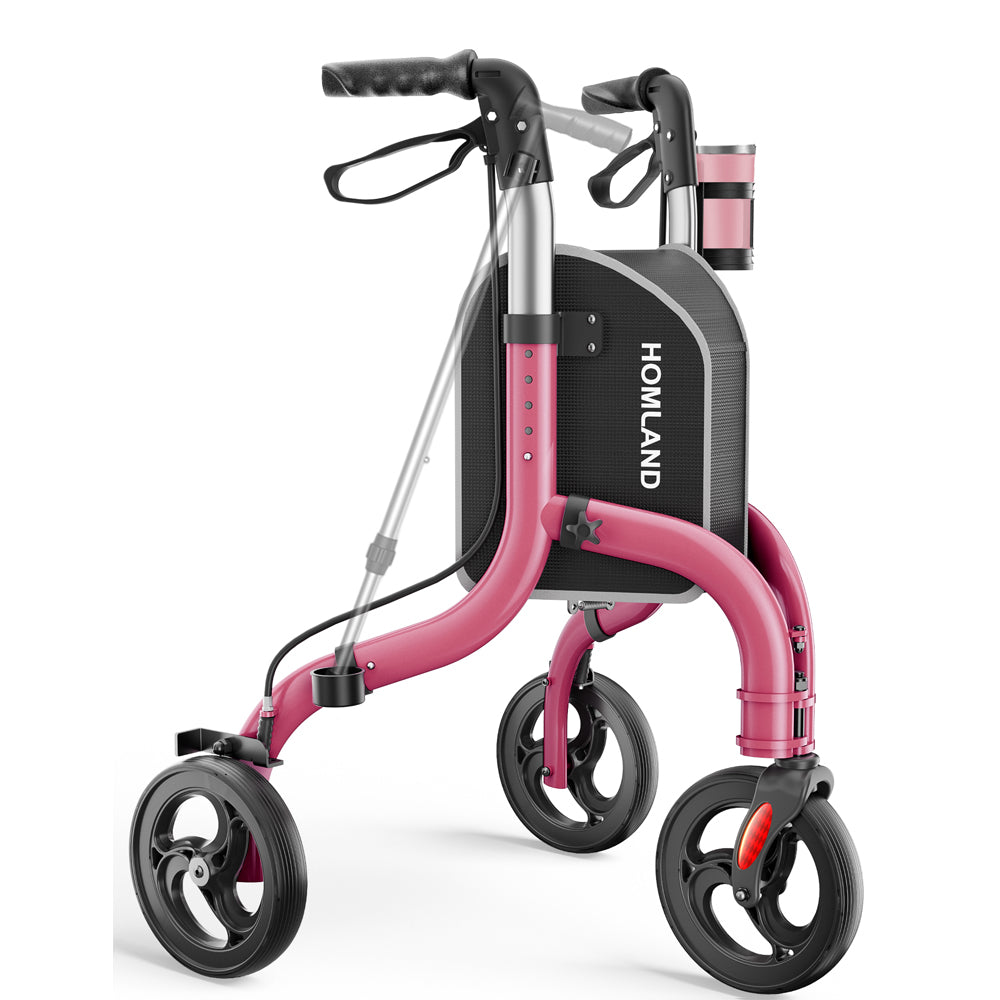 RW310 Ultra Lightweight 3-Wheel Rollator #Color_Red