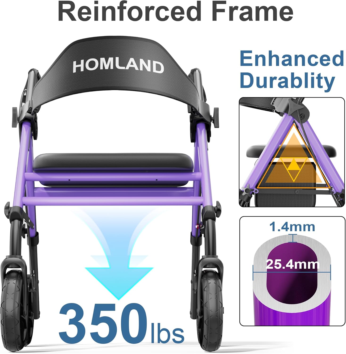 RW410 Walkers for Seniors with Seat