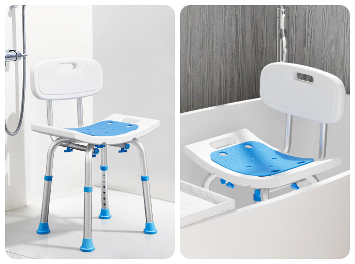 SHC10 shower chair placed inside a bathtub and shower space