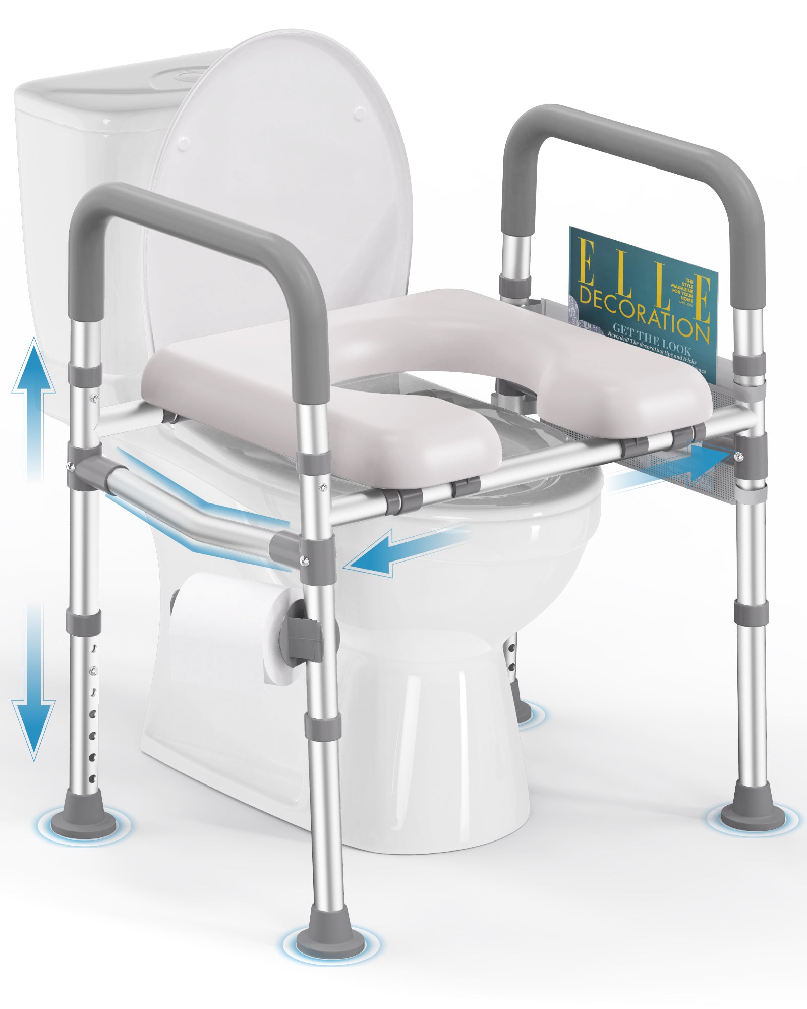 C4  	Raised Toilet Seat with Handles