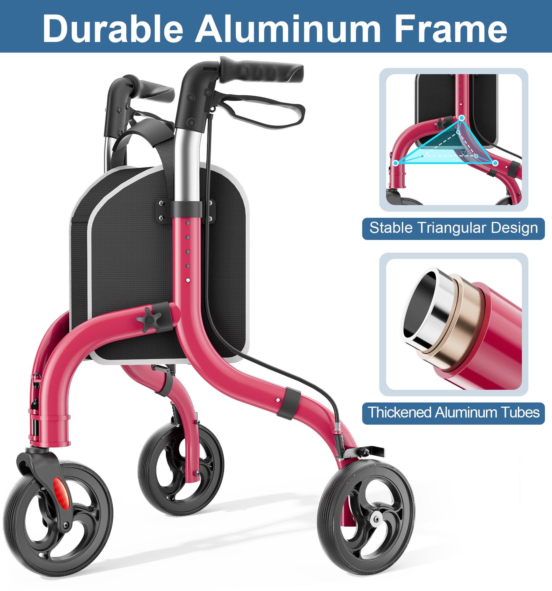 R4 Lightweight 3-Wheel Rollator