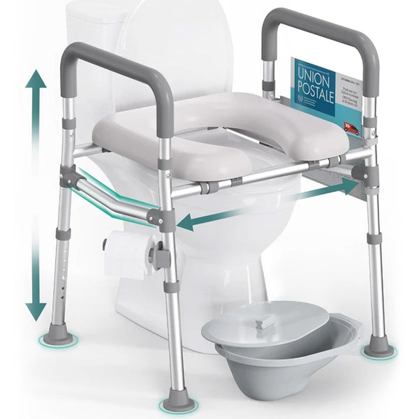 C2 Raised Toilet Seat with Commode Bucket