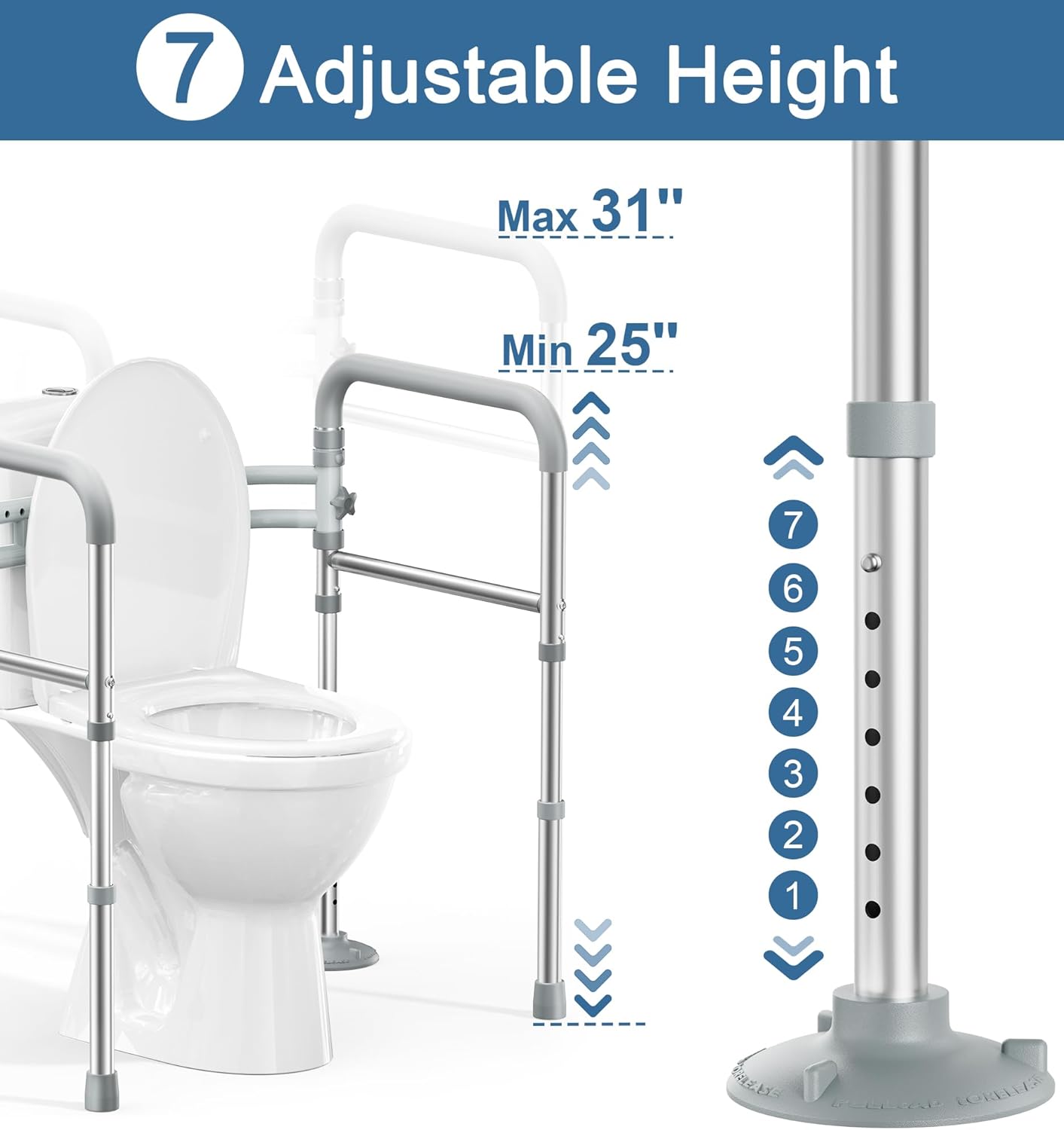 T8  Toilet Safety Rails for Seniors
