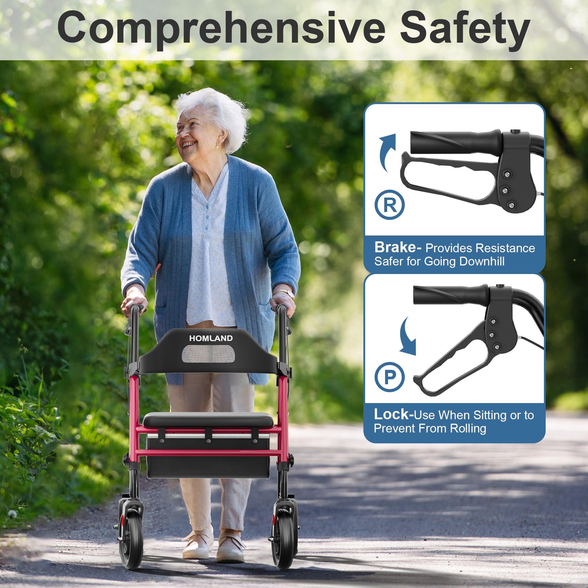 R2 Essential Rollator Walker with Seat