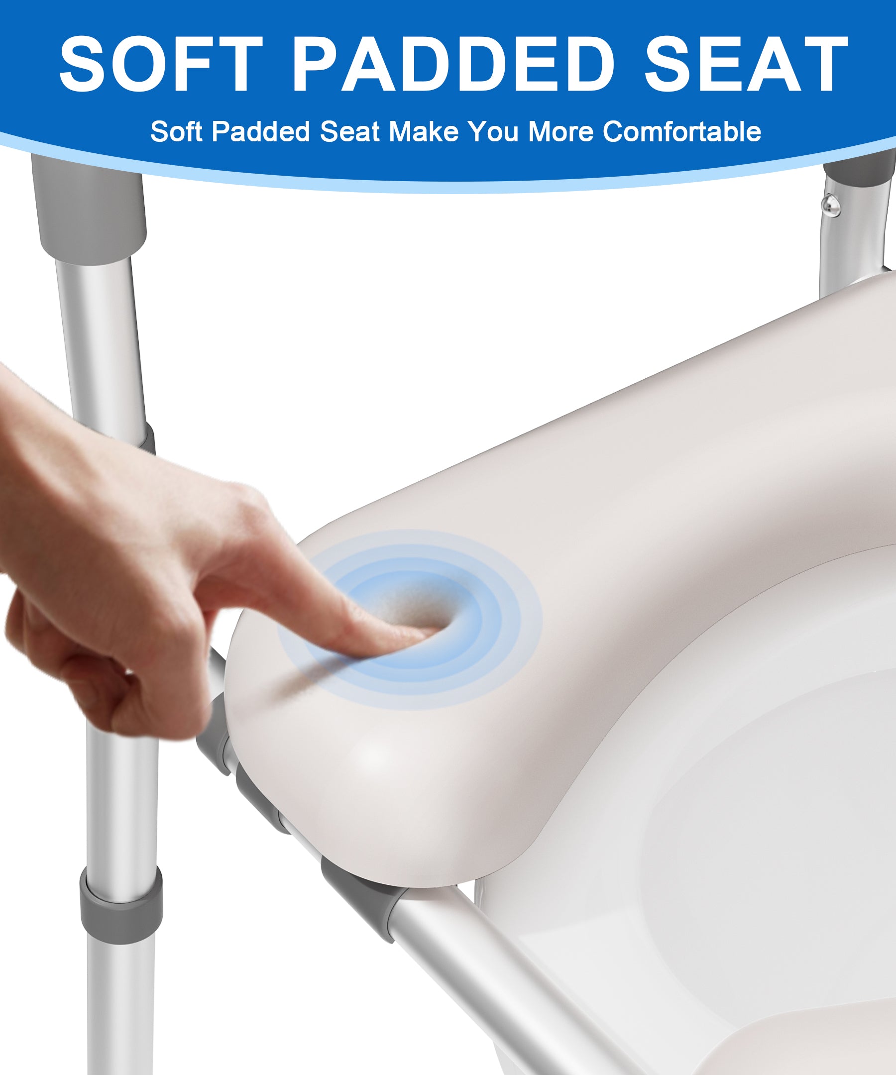 TRB10  Raised Toilet Seat with Handles