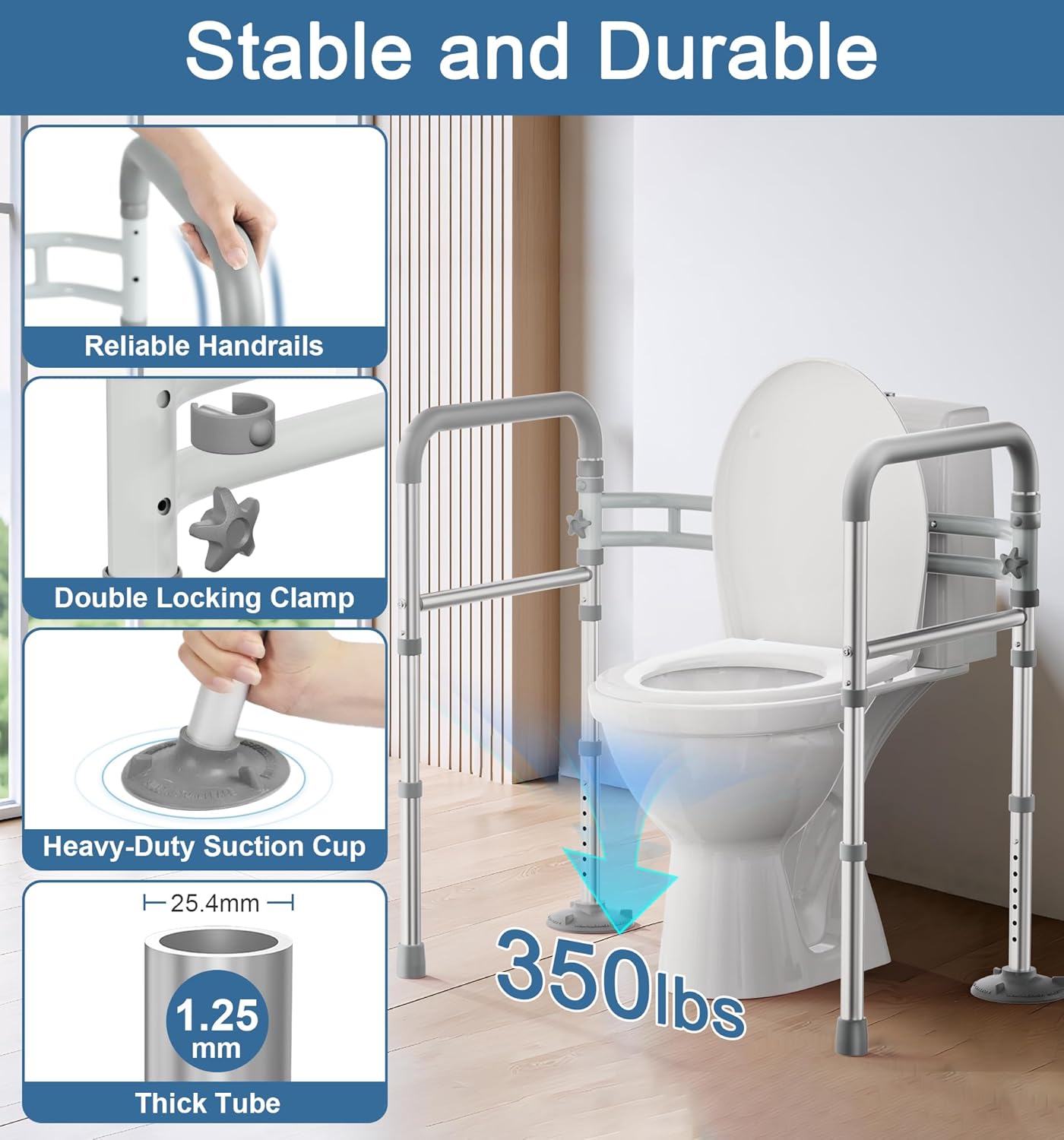 T8  Toilet Safety Rails for Seniors