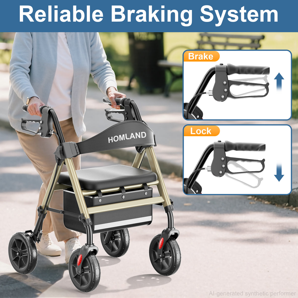 R11 Lightweight Rollator Walker with Seat