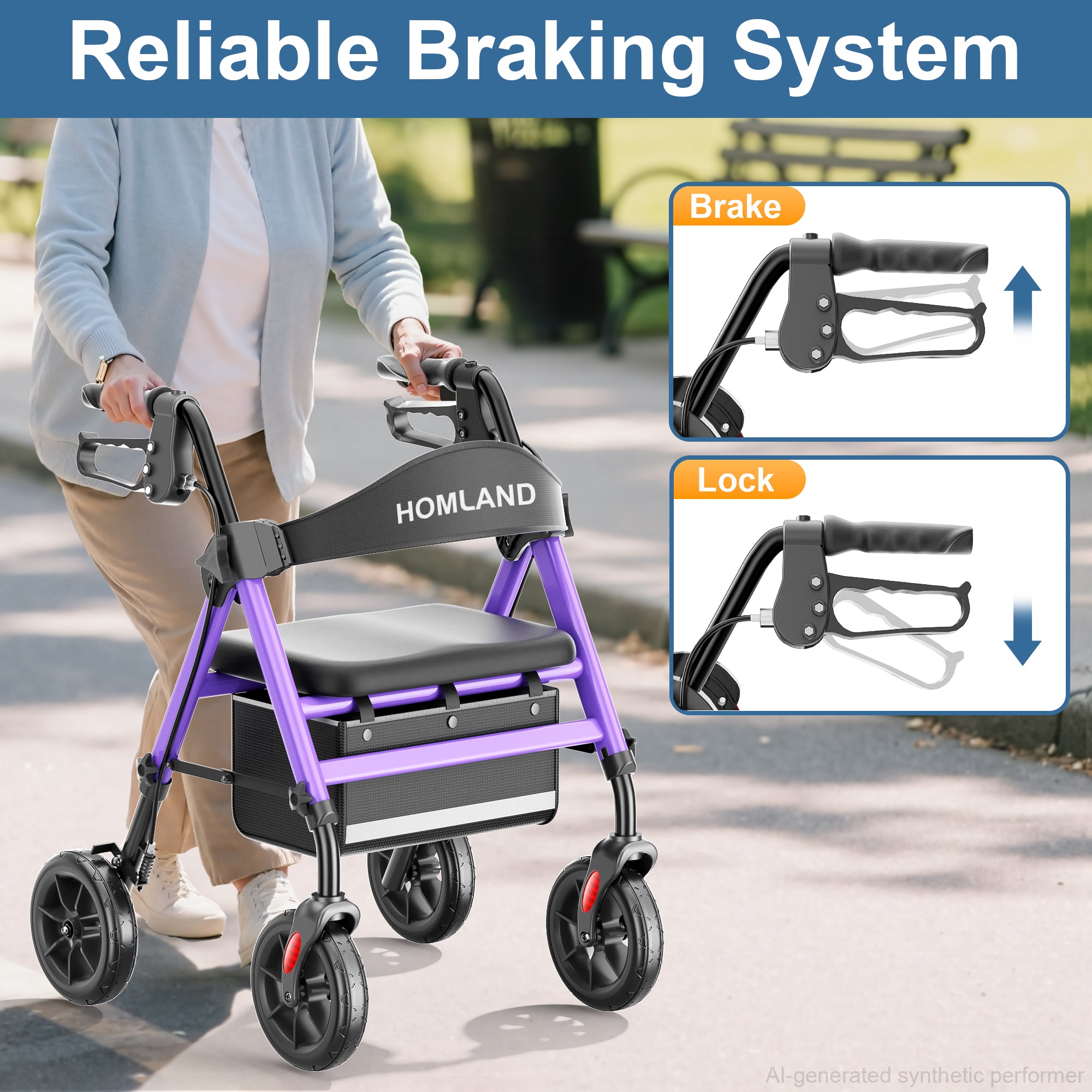 R11 Lightweight Rollator Walker with Seat