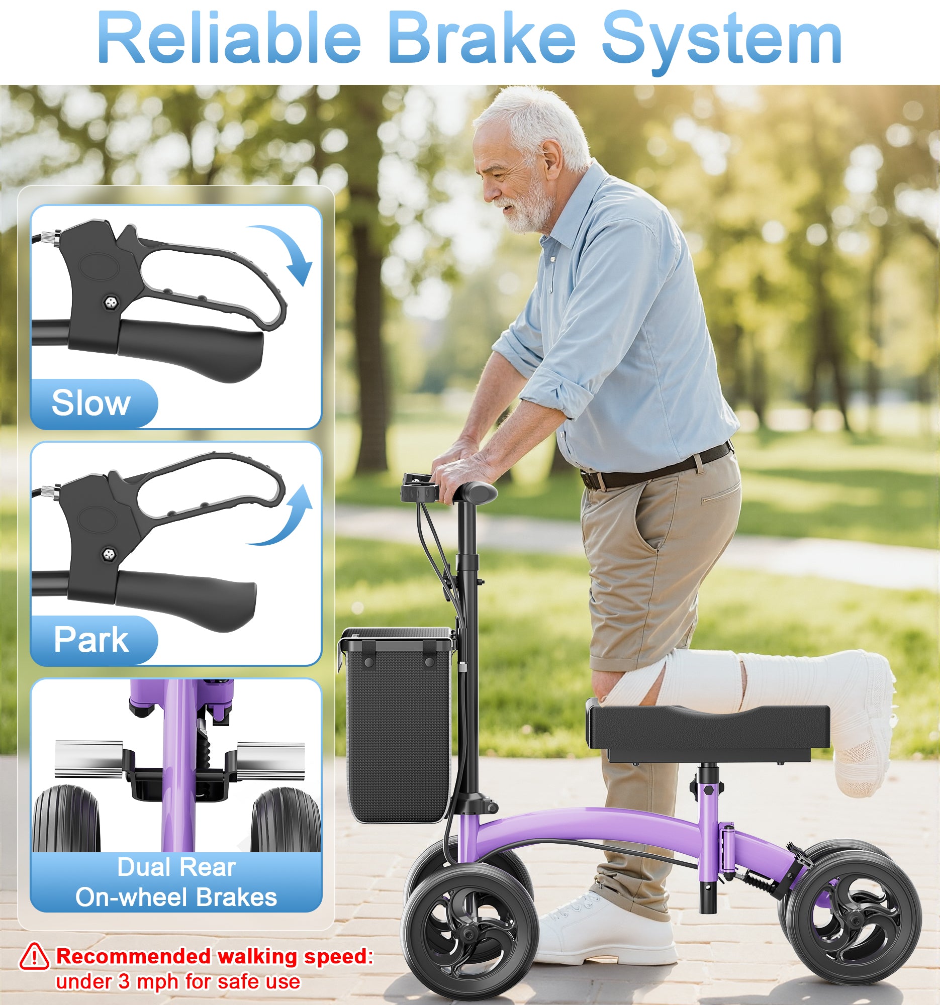 R17  Knee Scooter for Foot Injuries Ankle Surgery