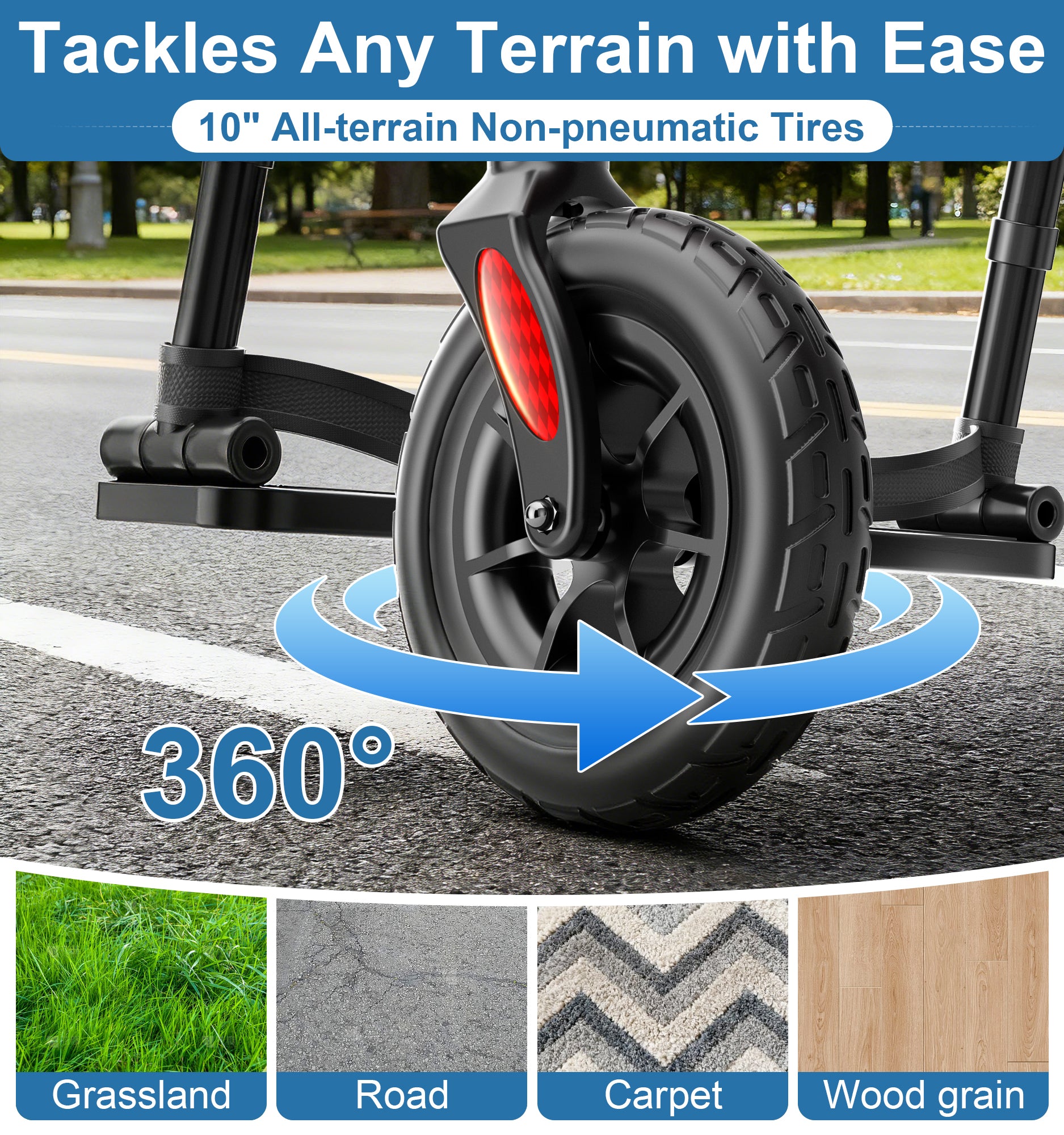 R12 HOMLAND Walkers for Seniors with Seat, Foldable 2 in 1 Rollator Walker Wheelchair Combo, 10" All Terrain Transport Chair with Brakes, Adjustable Seat & Handles, 350lb Capacity, Storage Bag