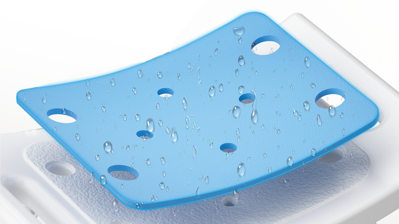 Micro-Textured Surface. Drains in Seconds
