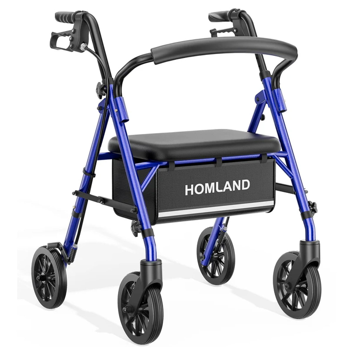 R16 Classic Rollator Walker with Seat #Color_Blue
