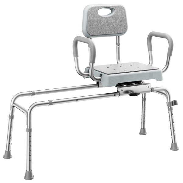 BC7 HOMLAND Sliding Bathtub Transfer Bench with Rotating Seat