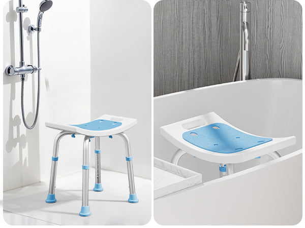 HOMLAND Shower Chair place in shower stalls and bathtub, and it fit perfectly.