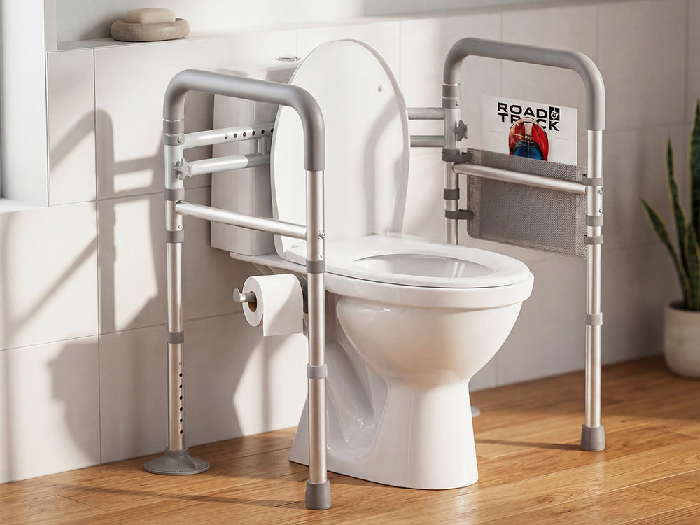 HOMLAND T8 foldable toilet safety rail for space-saving bathroom support
