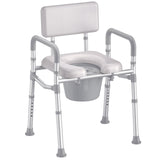 C9   Bedside Commode with Padded Seat and Backrest