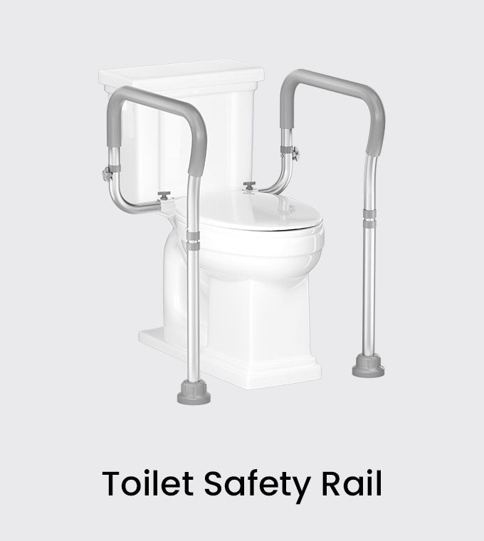 HOMLAND toilet safety rails for secure sitting and standing bathroom support