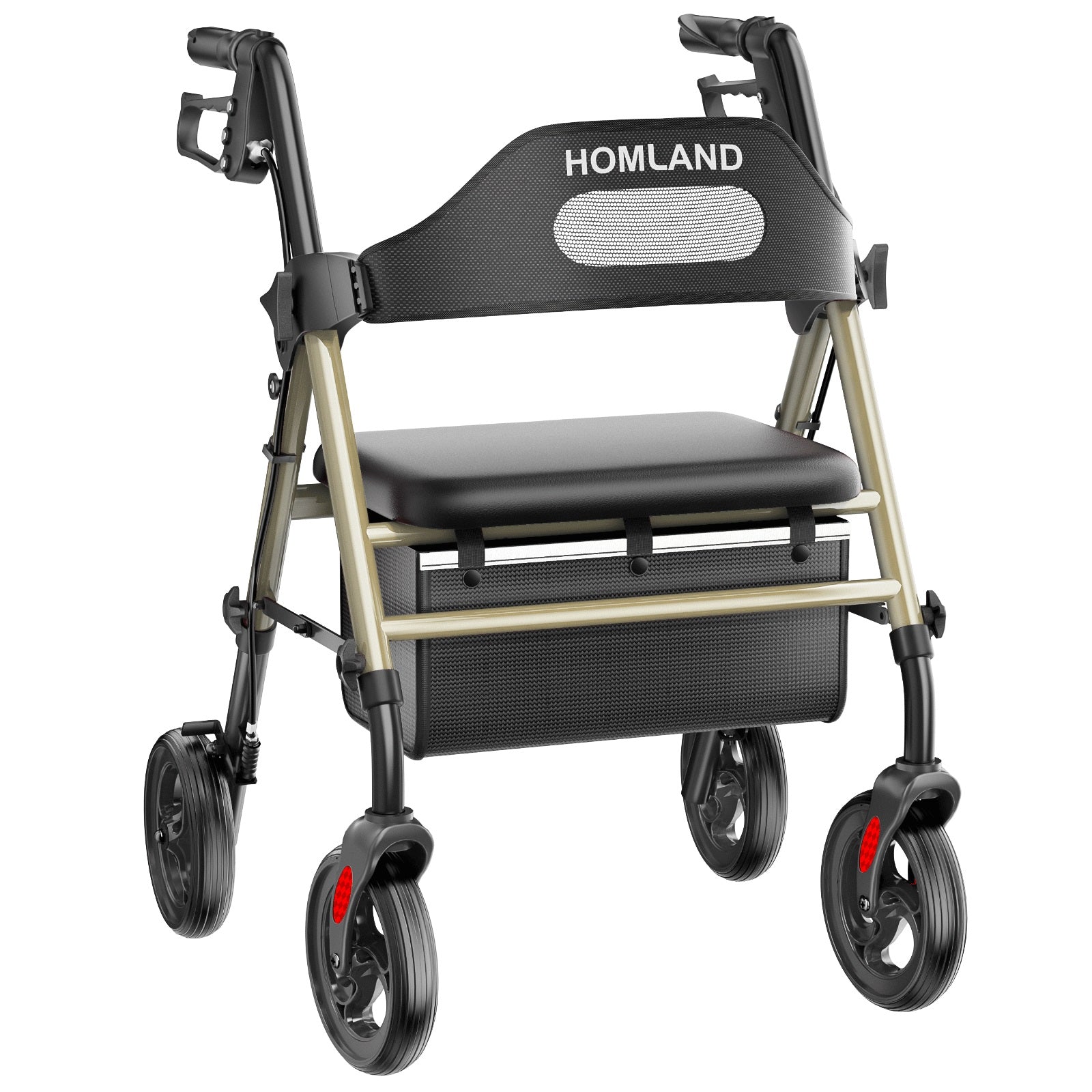 R2  Foldable Rollator Walkers with Seat for Seniors