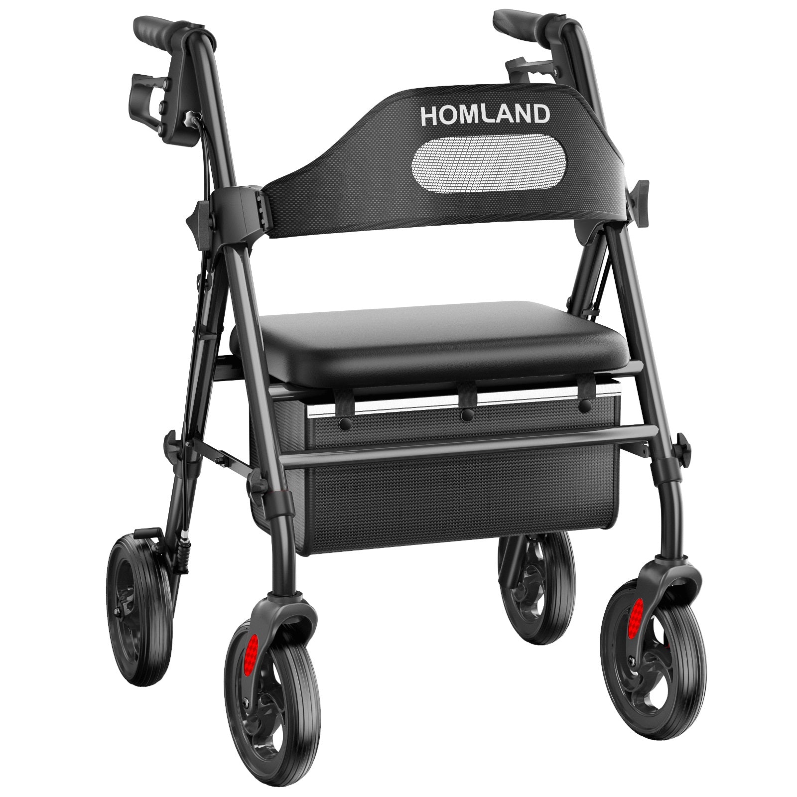 R2  Foldable Rollator Walkers with Seat for Seniors