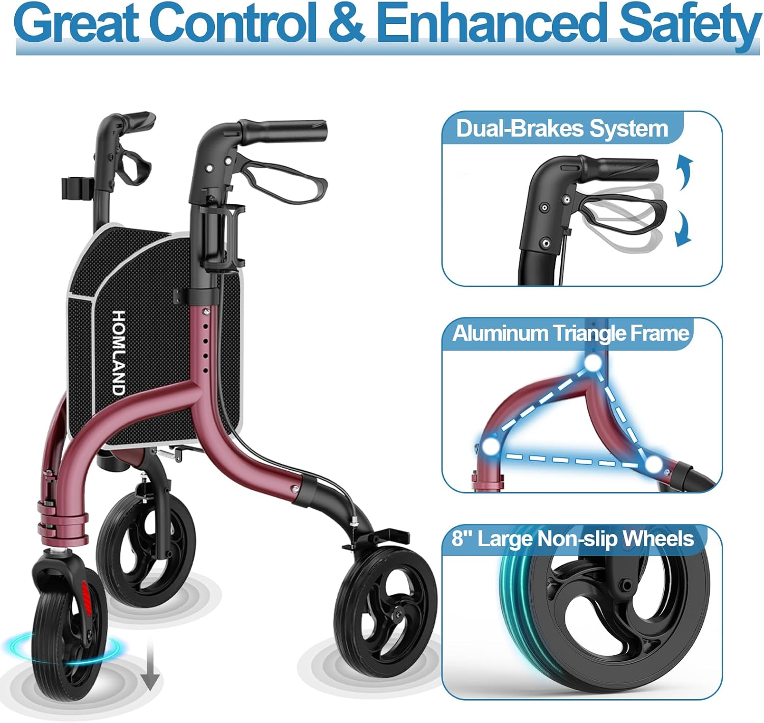 RW310   Three Wheel Walkers for Seniors