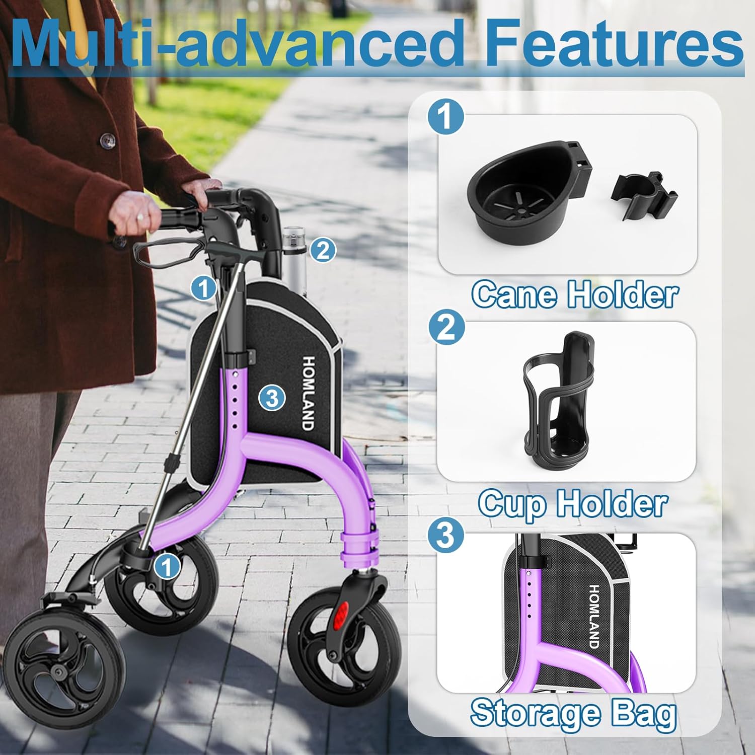 RW310   Three Wheel Walkers for Seniors
