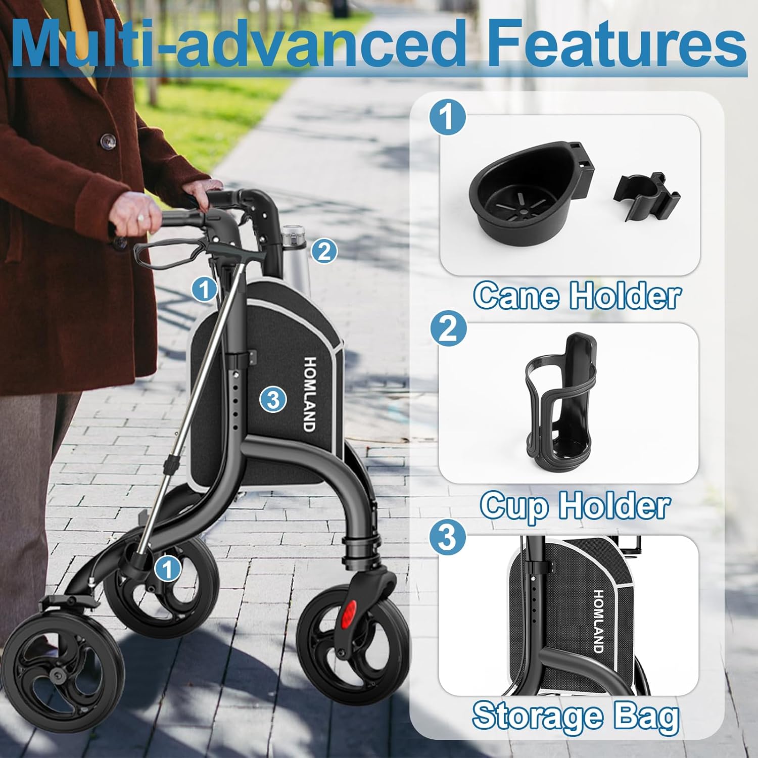 RW310   Three Wheel Walkers for Seniors