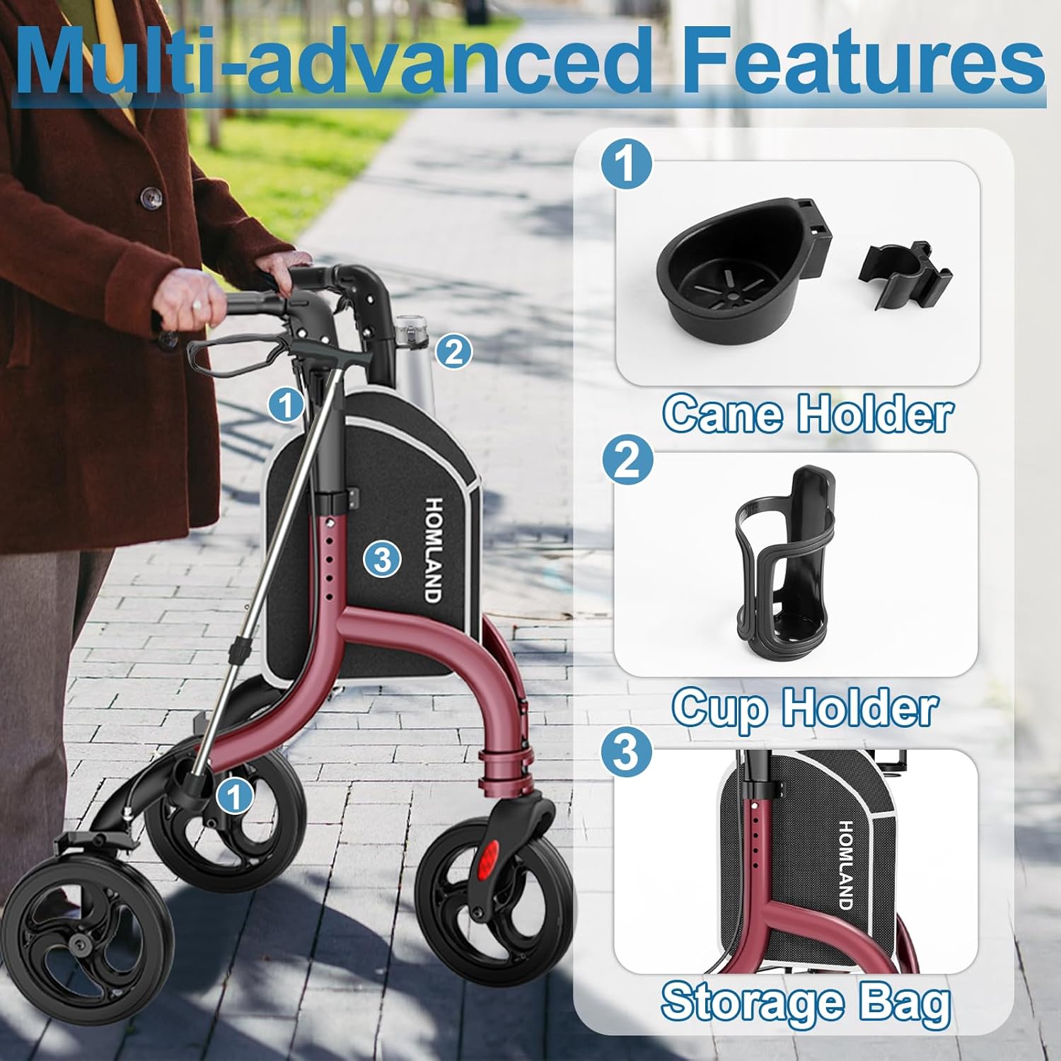 RW310   Three Wheel Walkers for Seniors