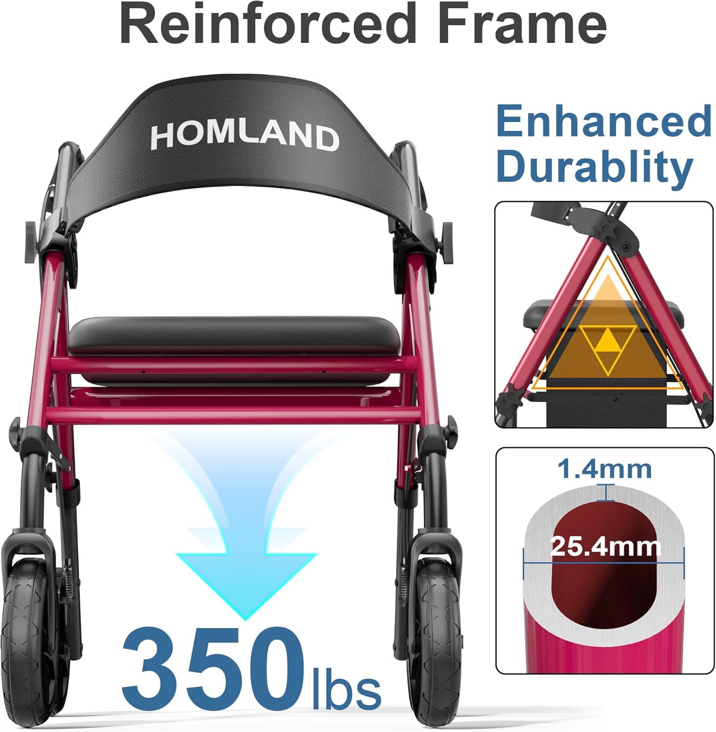 RW410  Walkers for Seniors with Seat